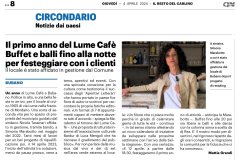 Resto-del-Carlino-Aperitivi-Letterari-2024 al Lume Cafè